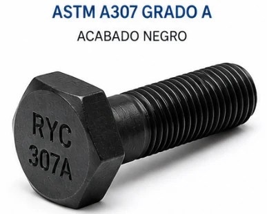 Perno ASTM A307 Grado A con acabado negro