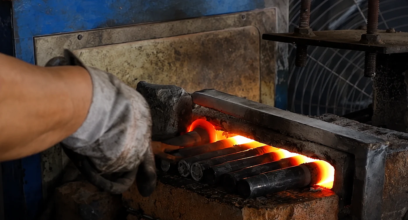 Proceso de conformado en caliente de elementos de fijación metálicos